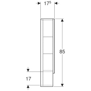 Dulap suspendat cu oglinda, Geberit, Selnova Square, 80 cm, lava mat - Img 3