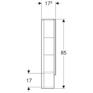 Dulap suspendat cu oglinda, Geberit, Selnova Square, 80 cm, lava mat - Img 3
