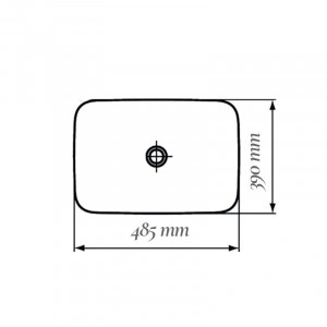 Lavoar pe blat Fluminia, Arno, alb, 48.5 x 39 cm - Img 2