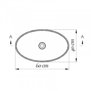 Lavoar pe blat Fluminia, Odera, alb, 60 x 40 cm - Img 3