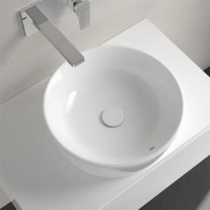 Lavoar pe blat, Villeroy & Boch, Architectura, rotund, diametru 45 cm, cu preaplin, alb - Img 5