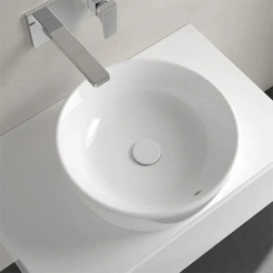 Lavoar pe blat, Villeroy & Boch, Architectura, rotund, diametru 45 cm, cu preaplin, alb - Img 5