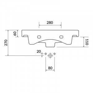 Lavoar slim pentru mobilier, Cersanit, Moduo, 60 x 38 cm, alb - Img 4