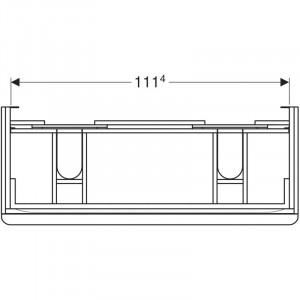 Mobilier suspendat Geberit, Smyle Square, pentru lavoar de 120 cm, alb - Img 5