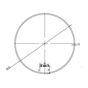 Oglindă cu LED, dezaburire și ceas Fluminia, Aster 70 Clock, Ø 70 cm, iluminare perimetrală, ramă gold - Img 2