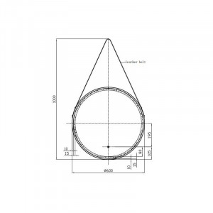 Oglinda Fluminia, Mona New, rotunda, 60 cm, iluminare LED - Img 2