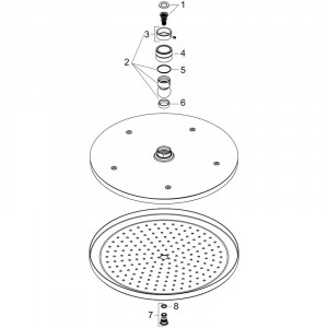 Palarie de dus fix, Hansgrohe, Croma 280, Negru mat - Img 4