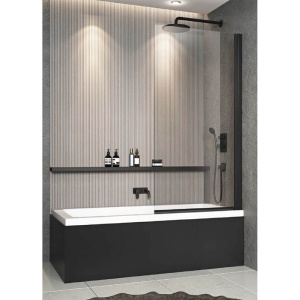 Paravan de cada, Mediterraneo, Standard, pivotant dintr-o bucata, 80 x 140 cm, profil negru - Img 5