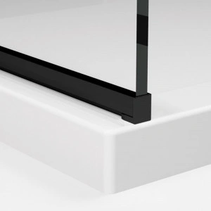 Paravan de dus SanSwiss, Easy, 100 x 200 cm, profil negru mat - Img 6