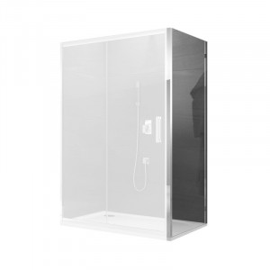 Perete fix Sanswiss, Ocelia, 80 x 190 cm, crom lucios