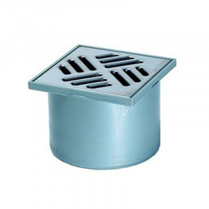 Piesa superioara de montaj Kessel , Ø132, SYSTEM 125, gratar otel inox, pentru corp sifon