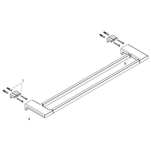 Portprosop dublu, Hansgrohe, AddStoris, crom - Img 3