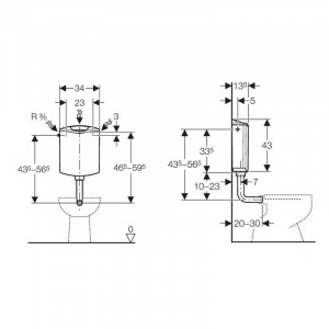Rezervor WC Geberit, AP116PLUS, cu compartiment pentru odorizant pastila - Img 2
