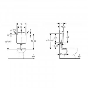 Rezervor WC Geberit, Montana Duo TM AP117, alb-alpin - Img 2