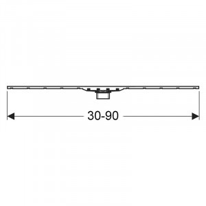 Rigola de dus, Geberit, CleanLine 80, champagne - Img 2