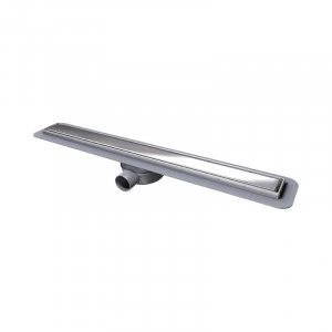 Rigola de dus, Kessel, Linearis Compact, cu sita de par si clapeta multistop, 85 cm, crom