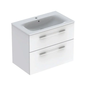 Set mobilier cu lavoar, Geberit, Selnova Square, 80 cm, alb