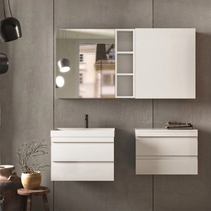 Set mobilier suspendat si lavoar, Kolpasan, Naomi, 60 cm, alb - Img 3