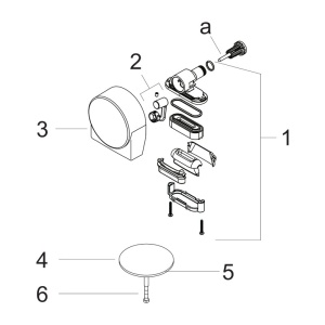 Set ornament, Hansgrohe, pentru instalatiile de cada Exafill S, negru mat - Img 4