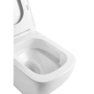 Set vas WC suspendat cu capac Fluminia, Dino Tornado, cu Tornado Flush, 37 x 55.5 cm, alb - Img 2