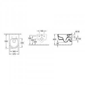 Set vas wc suspendat, Villeroy & Boch, Avento, direct flush, cu capac soft close, quick release, alb alpin - Img 2