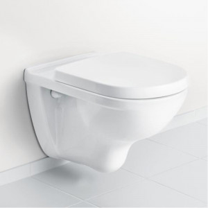 Set vas WC suspendat Villeroy & Boch, O.Novo, COMPACT, direct flush, cu capac soft close, alb - Img 2