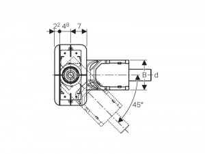 Sifon pentru rigola Geberit, Clean Line, inaltime montaj 9-20 cm - Img 3