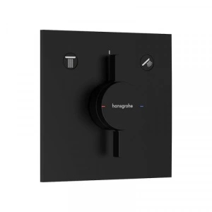 Baterie cadă-duș, Hansgrohe, DuoTurn E, negru mat
