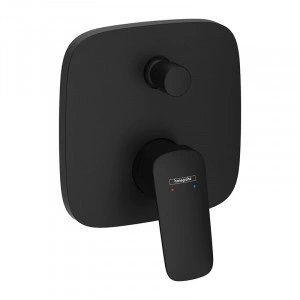 Baterie cada - dus, Hansgrohe, Logis, parte vizibila, negru mat