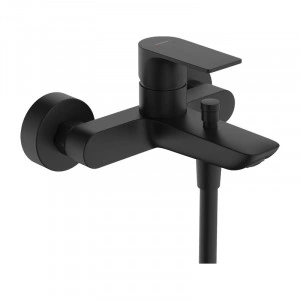 Baterie cada-dus Hansgrohe, Rebris E, negru mat