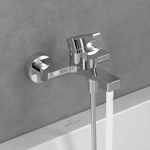 Baterie cada-dus Villeroy&Boch, Architectura, cu montaj pe perete, crom - Img 4