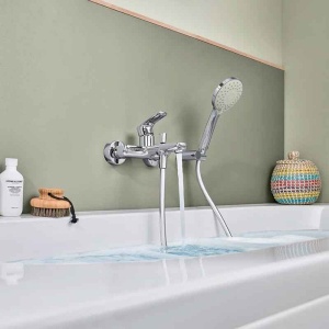 Baterie cadă-duș Villeroy&Boch, O.Novo, montaj pe perete, crom - Img 5
