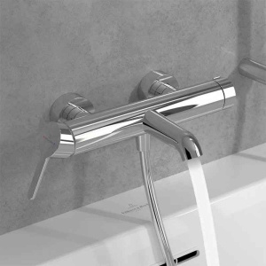 Baterie cadă-duș Villeroy&Boch, Skyla, cu montaj pe perete, crom - Img 5