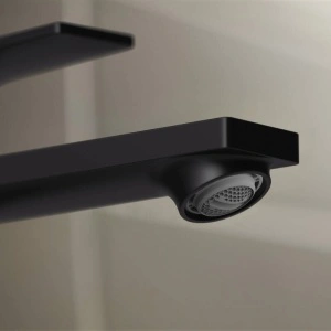 Baterie cu ventil pentru lavoar Hansgrohe, Rebris E 240, CoolStart, negru mat - Img 4