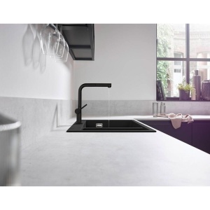 Baterie de bucatarie, Hansgrohe, Talis M54 270, cu pipa extractibila, 1 jet, negru mat - Img 5