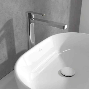 Baterie inalta pentru lavoar Villeroy&Boch, Architectura 277, cu ventil click clack, crom - Img 6
