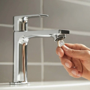 Baterie lavoar cu ventil, Hansgrohe, Rebris E 110, crom - Img 7
