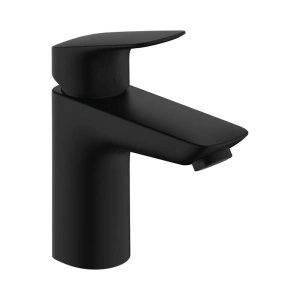 Baterie lavoar Hansgrohe, Logis 100, cu ventil cu tijă, negru mat