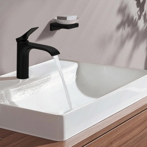 Baterie lavoar Hansgrohe, Vivenis 110, CoolStart, fără ventil, negru mat - Img 4