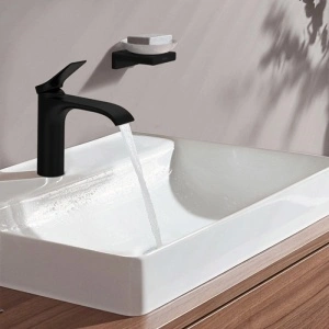 Baterie lavoar Hansgrohe, Vivenis 110, CoolStart, fără ventil, negru mat - Img 4