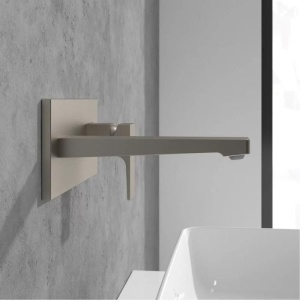 Baterie pentru lavoar Villeroy&Boch, Architectura Square, montaj încastrat, brushed nickel - Img 2