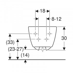 Bideu suspendat, Geberit, iCon, forma inchisa, alb - Img 3