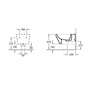 Bideu suspendat Villeroy & Boch, Architectura, rotund, alb - Img 6