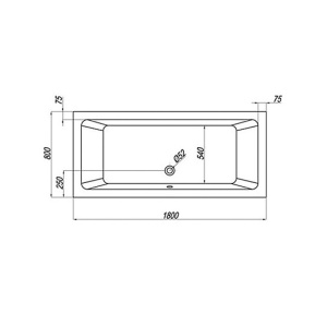 Cada dreptunghiulara Kolpasan, Elektra, 180 x 80 cm, acril - Img 3