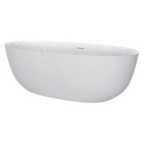 Cadă freestanding, Florida, Aura 170, ovală, cu instalație completă, alb - Img 5