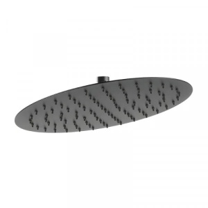 Cap de duș, Ferro, Slim, 30 cm, negru mat