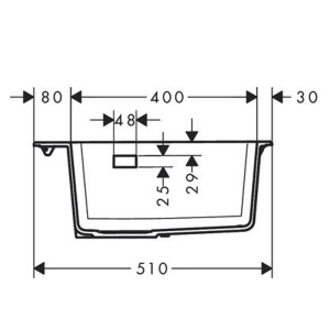 Chiuveta de bucatarie Hansgrohe, SilicaTec, 1 cuva cu picurator, 105x51 cm, negru grafit - Img 5