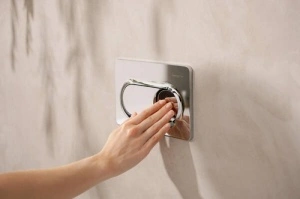 Clapetă cu acționare dublă Hansgrohe, iFrame, pentru rezervor încastrat, crom - Img 3