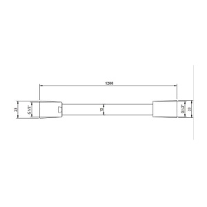 Furtun de duș Villeroy&Boch, Universal Showers, 120 cm, brushed gold - Img 6