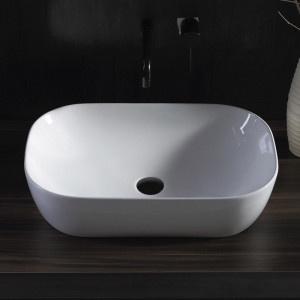 Lavoar pe blat Fluminia, Crius White, 45.5 cm, dreptunghiular, alb - Img 4